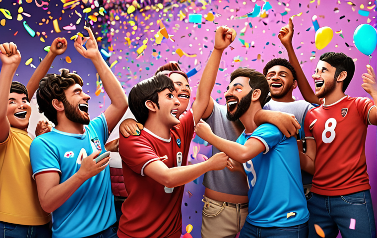 **

*Prompt:* A heartwarming scene with Titipo and his friends celebrating a successful team effort, confetti falling, vibrant colors, friendly atmosphere, emphasizing friendship and collaboration, cartoon style.

**