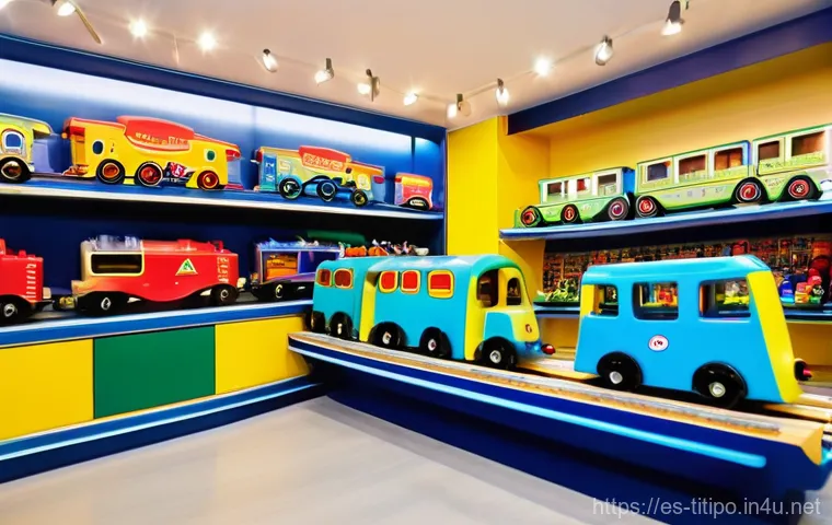 띠띠뽀 브랜드 컬래버레이션 - **Prompt:** A vibrant, cheerful scene inside a modern "Jugueterías Estrella" toy store in Spain. Sev...