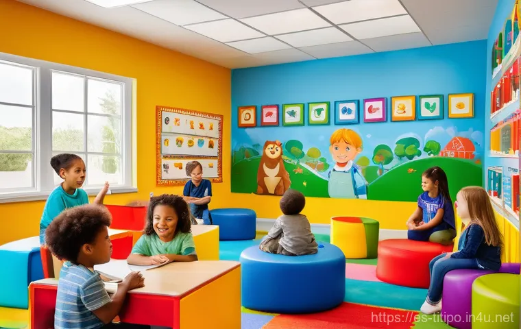 띠띠뽀 콘텐츠의 지속 가능성을 논의 - **Prompt:** A group of cheerful, diverse children (boys and girls, ages 6-9, with varying ethnicitie...