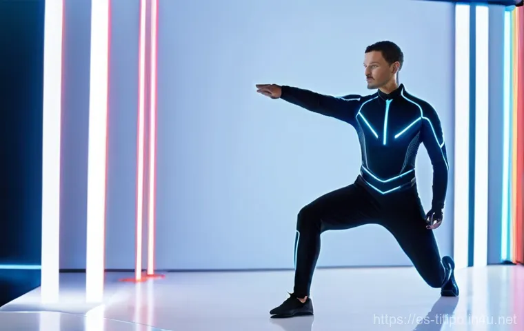 띠띠뽀 캐릭터 모션캡처 기법 - **Prompt 1: Futuristic Motion Capture Studio**
    "A male actor, mid-twenties, with short, neat hai...