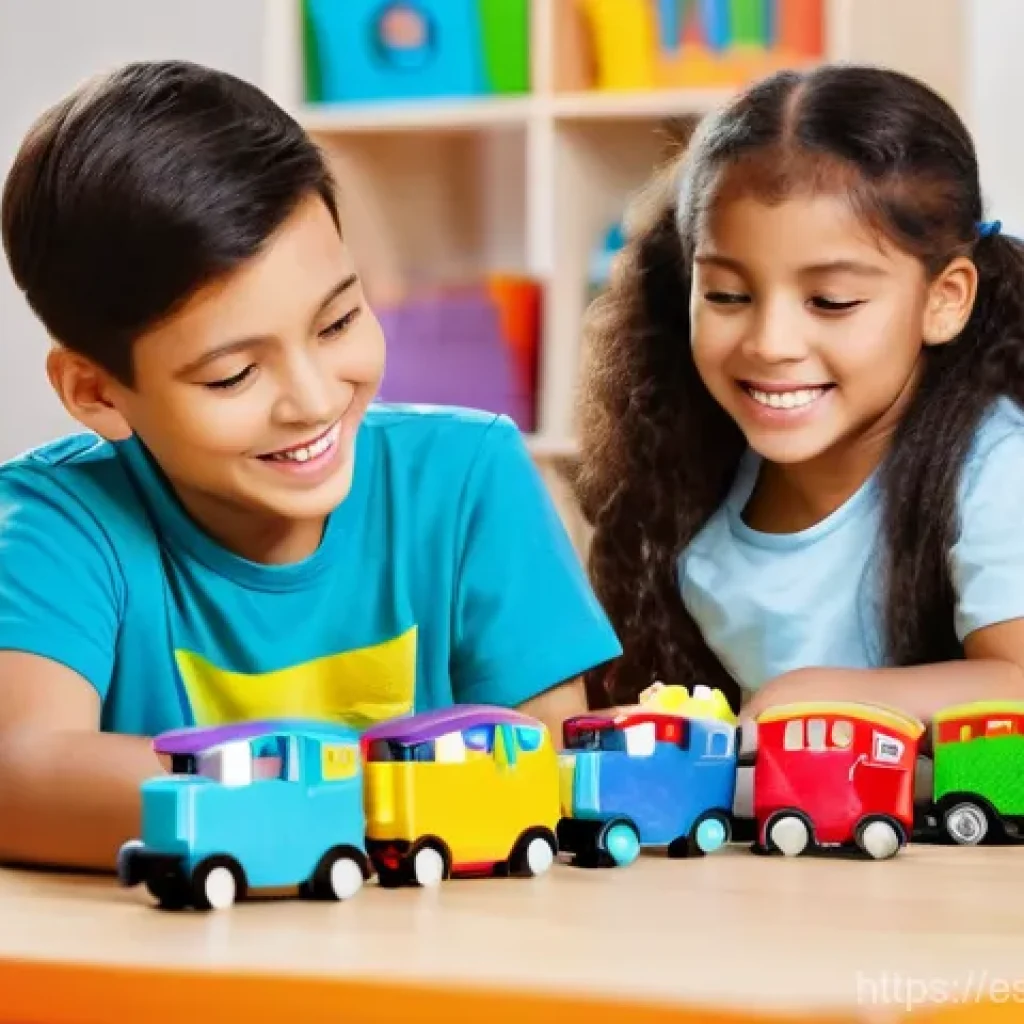 띠띠뽀 상품화 성공 요인 - **Prompt:** A group of diverse young children, aged 4-7, are happily playing together in a brightly ...