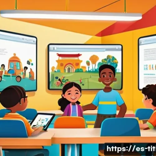 띠띠뽀 제작비 규모 - A vibrant and colorful 2D animation studio scene showcasing a diverse team of Hispanic animators, il...