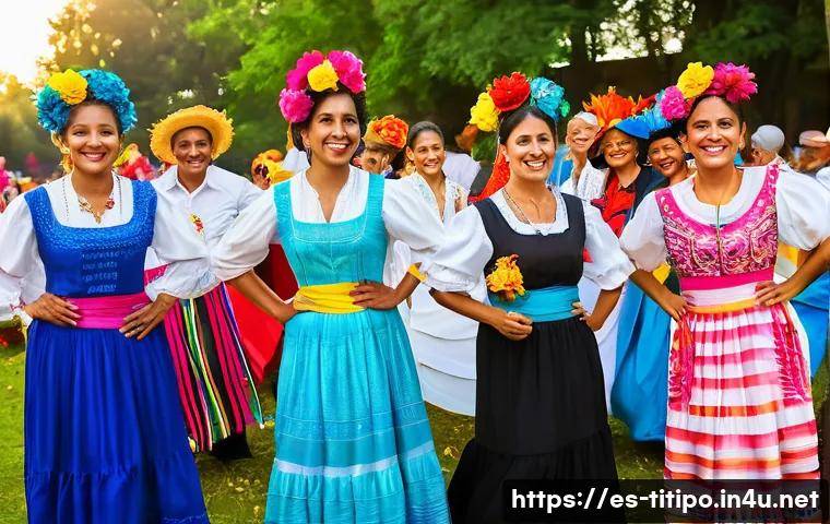 띠띠뽀와 함께하는 문화 교류 - A vibrant multicultural festival scene in a Spanish-speaking country, showcasing people of diverse b...