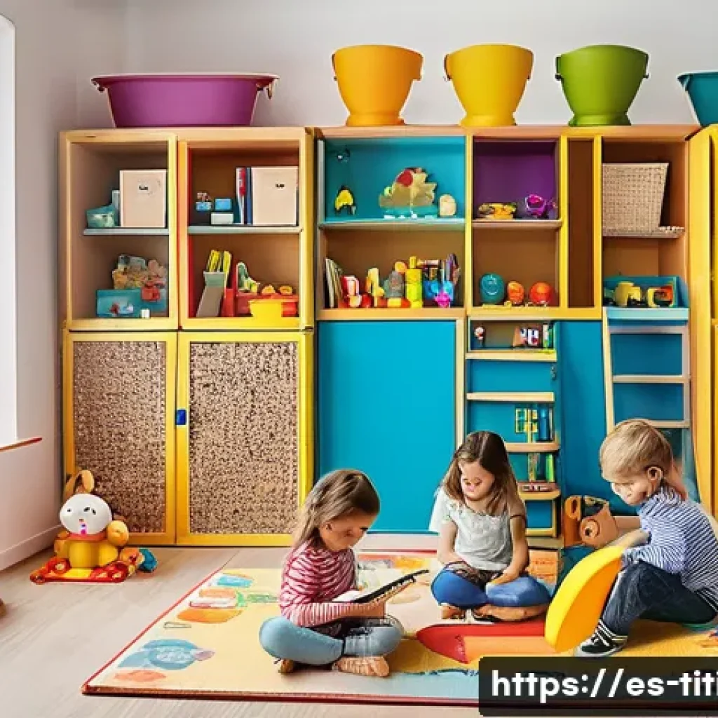 띠띠뽀와 함께하는 창의성 키우기 - A lively and colorful playroom in a Spanish family home filled with children aged 4 to 7 playing cre...