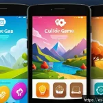 띠띠뽀 관련 앱 다운로드 - A vibrant, colorful mobile app interface showcasing a playful and intuitive game selection screen on...